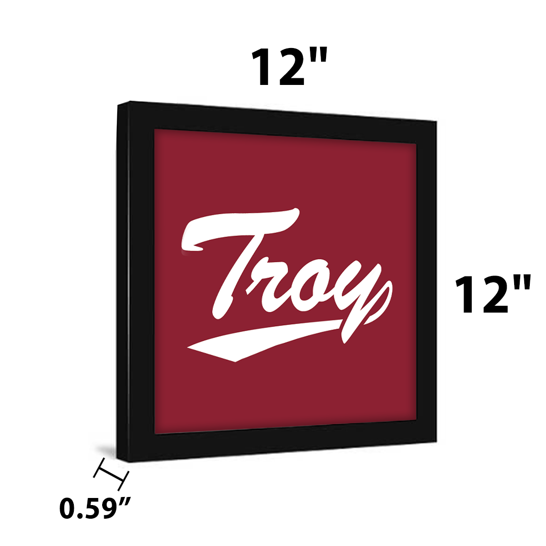 Troy Script Red Background Gallery Pop