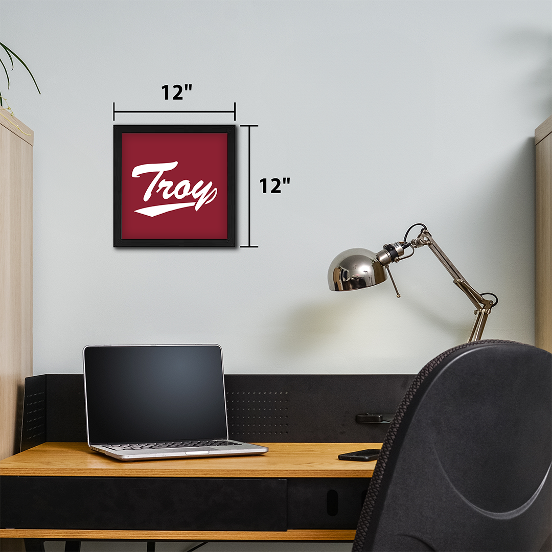 Troy Script Red Background Gallery Pop