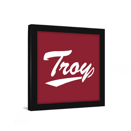 Troy Script Red Background Gallery Pop